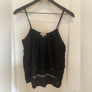 Aritzia - Wilfred - Black 100% Silk Camisole - Adjustable Straps - Size M